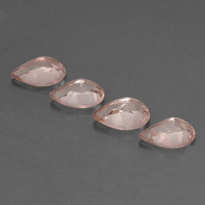 캐럿 천연 라이트 핑크 모가나이트 보석, 배 모양, 9×6 mm, VVS-VS