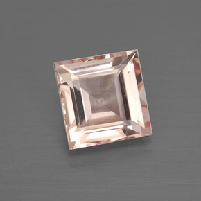 2.17캐럿 천연 라이트 핑크 모가나이트, 스퀘어, 7.9×7.5 mm, VS