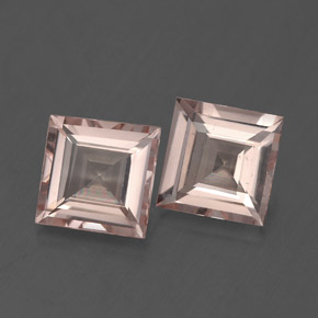 캐럿 천연 라이트 핑크 모가나이트 보석, 스퀘어, 6.8×6.7 mm, VVS-VS