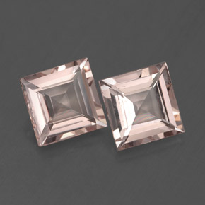캐럿 천연 라이트 핑크 모가나이트 보석, 스퀘어, 6.8×6.7 mm, VVS-VS