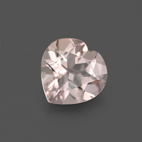 1.45캐럿 천연 라이트 핑크 모가나이트, 하트 모양, 8×8 mm, VVS-VS