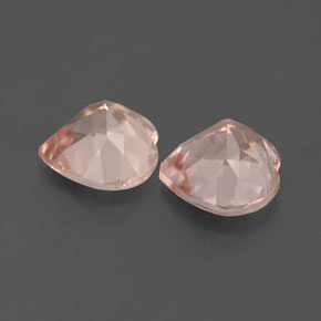 캐럿 천연 라이트 핑크 모가나이트 보석, 하트 모양, 7.1×7 mm, VVS-VS