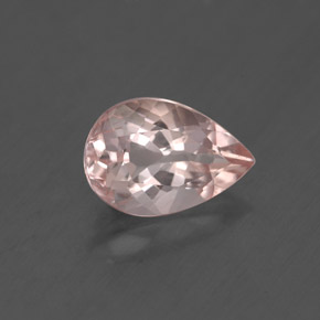 1.74캐럿 천연 라이트 핑크 모가나이트, 배 모양, 10×6.7 mm, VS