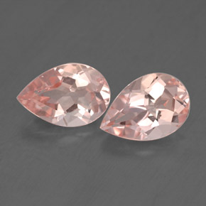 캐럿 천연 라이트 핑크 모가나이트 보석, 배 모양, 10.1×6.8 mm, VVS-VS