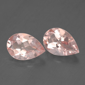 캐럿 천연 라이트 핑크 모가나이트 보석, 배 모양, 10.1×6.8 mm, VVS-VS