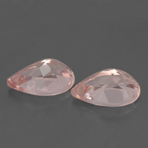 캐럿 천연 라이트 핑크 모가나이트 보석, 배 모양, 10.1×6.8 mm, VVS-VS
