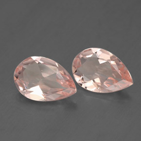캐럿 천연 라이트 핑크 모가나이트 보석, 배 모양, 10.2×6.9 mm, VVS-VS