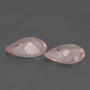 캐럿 천연 라이트 핑크 모가나이트 보석, 배 모양, 10.2×6.9 mm, VVS-VS
