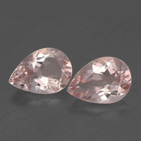 캐럿 천연 라이트 핑크 모가나이트 보석, 배 모양, 10.1×7.1 mm, VS