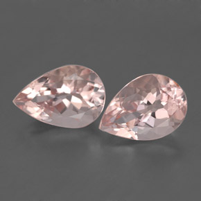 캐럿 천연 라이트 핑크 모가나이트 보석, 배 모양, 10×6.8 mm, VS
