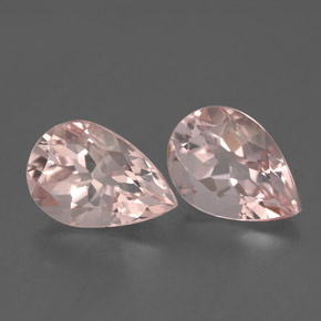 캐럿 천연 라이트 핑크 모가나이트 보석, 배 모양, 10×6.8 mm, VS
