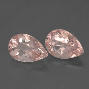 캐럿 천연 살몬 핑크 모가나이트 보석, 배 모양, 9.9×6.9 mm, VS