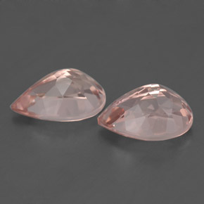 캐럿 천연 살몬 핑크 모가나이트 보석, 배 모양, 9.9×6.9 mm, VS