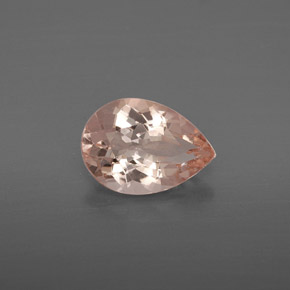 1.77캐럿 천연 라이트 핑크 모가나이트, 배 모양, 10×7.1 mm, VS-SI