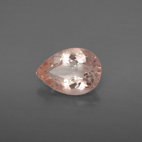 1.77캐럿 천연 라이트 핑크 모가나이트, 배 모양, 10×7.1 mm, VS-SI