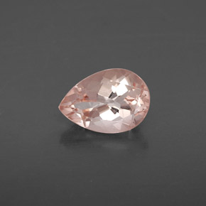 1.86캐럿 천연 라이트 핑크 모가나이트, 배 모양, 9.7×6.9 mm, VS