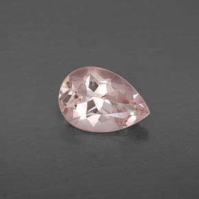 1.83캐럿 천연 라이트 핑크 모가나이트, 배 모양, 10.1×7 mm, VS