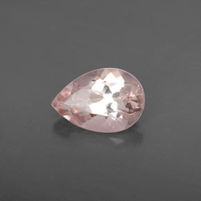 1.83캐럿 천연 라이트 핑크 모가나이트, 배 모양, 10.1×7 mm, VS