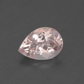1.86캐럿 천연 라이트 핑크 모가나이트, 배 모양, 10×7.1 mm, VS