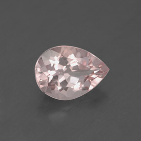 1.86캐럿 천연 라이트 핑크 모가나이트, 배 모양, 10×7.1 mm, VS
