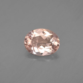 1.15캐럿 천연 라이트 핑크 모가나이트, 타원형 컷, 8.1×6.2 mm, VVS