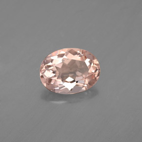 1.15캐럿 천연 라이트 핑크 모가나이트, 타원형 컷, 8.1×6.2 mm, VVS