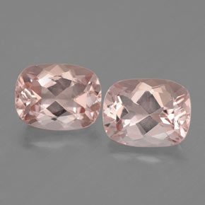 캐럿 천연 라이트 핑크 모가나이트 보석, 쿠션 컷, 8.1×6.3 mm, VS