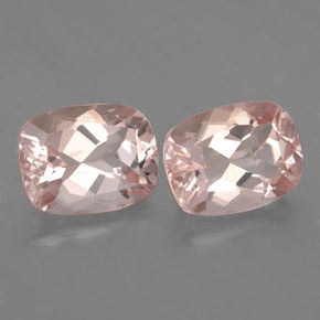 캐럿 천연 라이트 핑크 모가나이트 보석, 쿠션 컷, 8.1×6.3 mm, VS