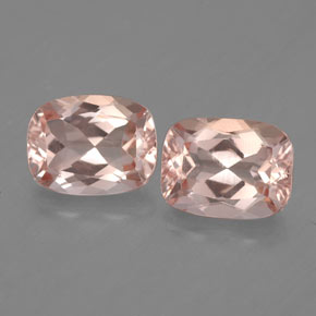 캐럿 천연 라이트 핑크 모가나이트 보석, 쿠션 컷, 7.9×6.1 mm, VVS