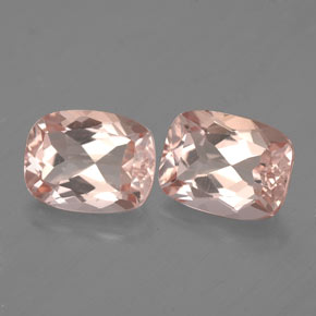 캐럿 천연 라이트 핑크 모가나이트 보석, 쿠션 컷, 7.9×6.1 mm, VVS