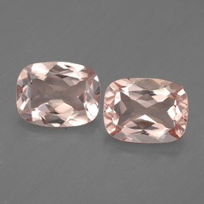 캐럿 천연 라이트 핑크 모가나이트 보석, 쿠션 컷, 7.9×6.1 mm, VVS-VS