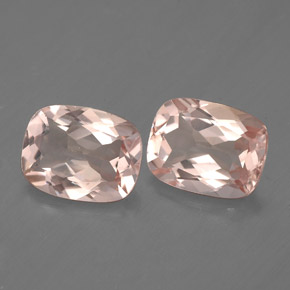 캐럿 천연 라이트 핑크 모가나이트 보석, 쿠션 컷, 7.9×6.1 mm, VVS-VS