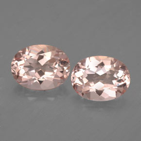 캐럿 천연 라이트 핑크 모가나이트 보석, 타원형 컷, 8×6.1 mm, VVS