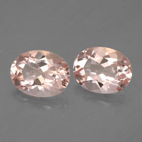 캐럿 천연 라이트 핑크 모가나이트 보석, 타원형 컷, 8×6.1 mm, VVS