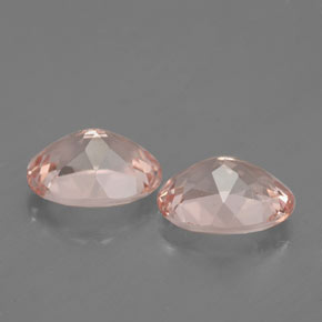 캐럿 천연 라이트 핑크 모가나이트 보석, 타원형 컷, 8×6.1 mm, VVS