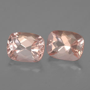 캐럿 천연 라이트 핑크 모가나이트 보석, 쿠션 컷, 8×6.2 mm, VVS