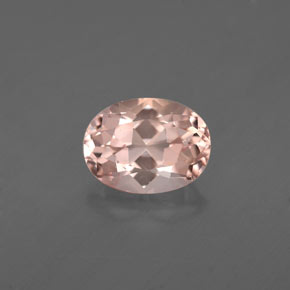 1.35캐럿 천연 라이트 핑크 모가나이트, 타원형 컷, 8.1×6.1 mm, VS-SI