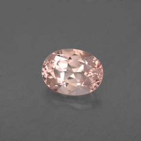 1.35캐럿 천연 라이트 핑크 모가나이트, 타원형 컷, 8.1×6.1 mm, VS-SI