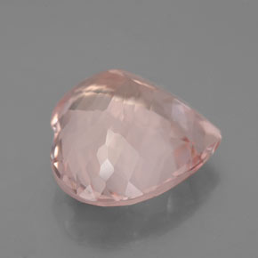 7.33캐럿 천연 라이트 핑크 모가나이트, 하트 모양, 14.9×12.5 mm, VVS-VS