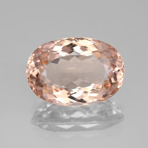4.47캐럿 천연 살몬 모가나이트, 타원형 컷, 13.2×9.2 mm, VS