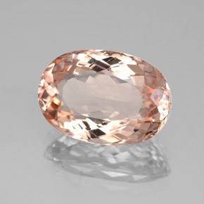 4.47캐럿 천연 살몬 모가나이트, 타원형 컷, 13.2×9.2 mm, VS