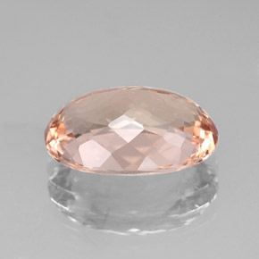 4.47캐럿 천연 살몬 모가나이트, 타원형 컷, 13.2×9.2 mm, VS
