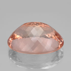 14.36캐럿 천연 살몬 모가나이트, 타원형 컷, 14×14 mm, VVS