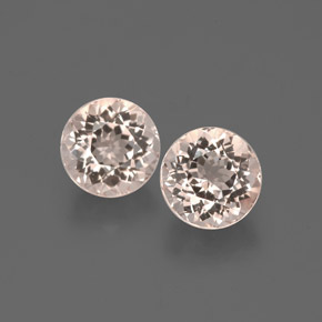 캐럿 천연 살몬 핑크 모가나이트 보석, 라운드 컷, 5.51 mm, VVS-VS