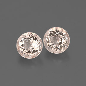 캐럿 천연 살몬 핑크 모가나이트 보석, 라운드 컷, 5.51 mm, VVS-VS