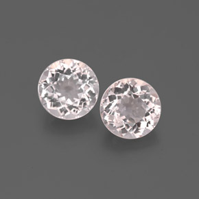 캐럿 천연 라이트 핑크 모가나이트 보석, 라운드 컷, 5.52 mm, VS