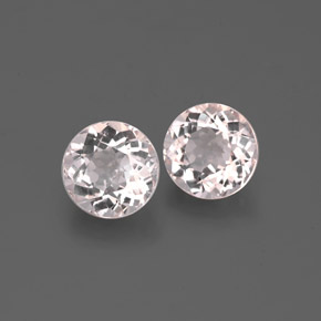 캐럿 천연 라이트 핑크 모가나이트 보석, 라운드 컷, 5.52 mm, VS