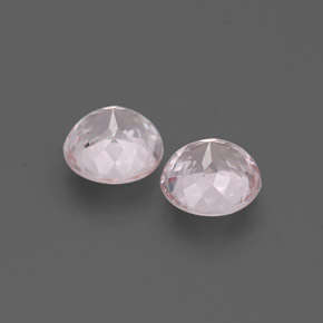 캐럿 천연 라이트 핑크 모가나이트 보석, 라운드 컷, 5.52 mm, VS