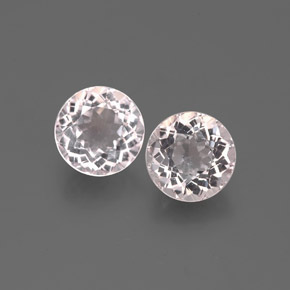 캐럿 천연 라이트 핑크 모가나이트 보석, 라운드 컷, 5.47 mm, VS