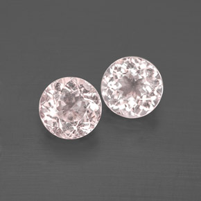 캐럿 천연 라이트 핑크 모가나이트 보석, 라운드 컷, 5.47 mm, VS